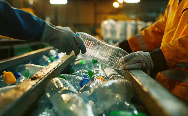 Selezione e trattamento bottiglie di plastica a Parma e Cremona.